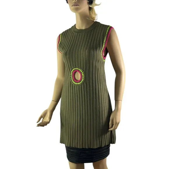 AJE Tazia Crochet Edge Mini Dress & Pants Deep Olive Suit 4US -  normaconseils.fr